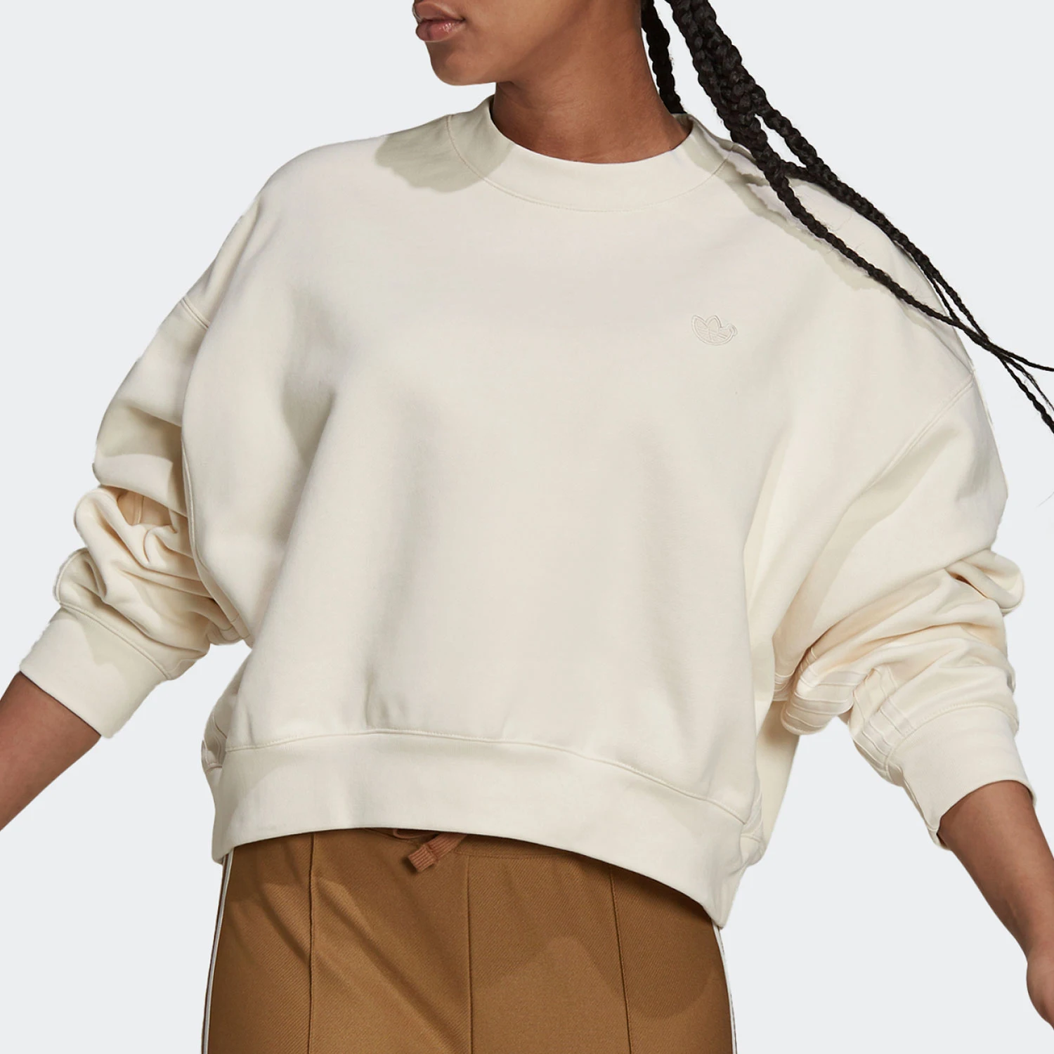 

Adidas Official Authentic Three Stripes Women's Simple Round Neck Sweatshirt H22827