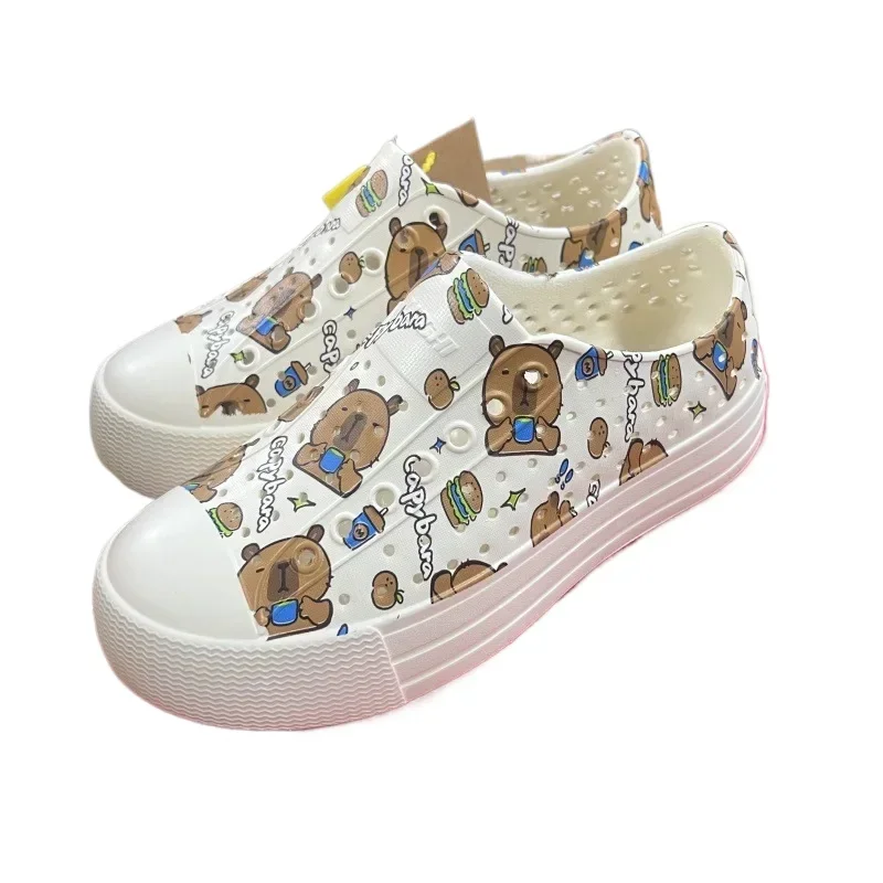 

Детская летняя повседневная обувь высокого качества для девочек, повседневная водонепроницаемая верхняя одежда с круглым носком и толстой подошвой, увеличивающая рост