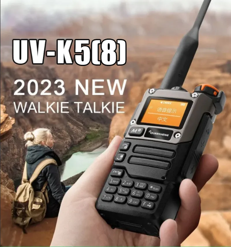 Quansheng UV-K5 Walkie Talkie 5W Air Band Radio Tyep C Charge UHF VHF DTMF FM Scrambler NOAA Wireless Frequency Two Way CB Radio