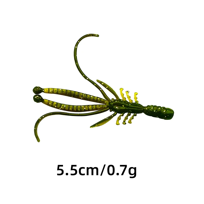 20 Stück Angelköder, 55 mm/0,7 g, vielseitiger künstlicher Köder zum Angeln auf Karpfen, Seebarsch, Forelle, Angelköder, Angelausrüstung – Detail 6