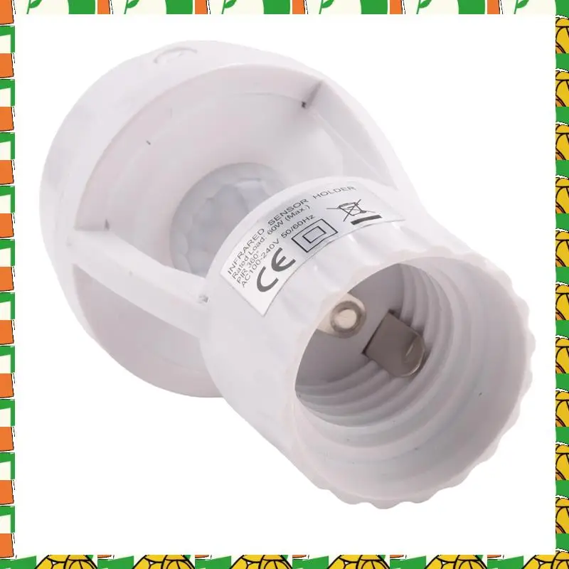 

Professional Tool E27 LED 220V Screw Light Bulb Holder LED PIR Infrared Motion Sensor Lamp With Switch Socket Identify E27 Motio