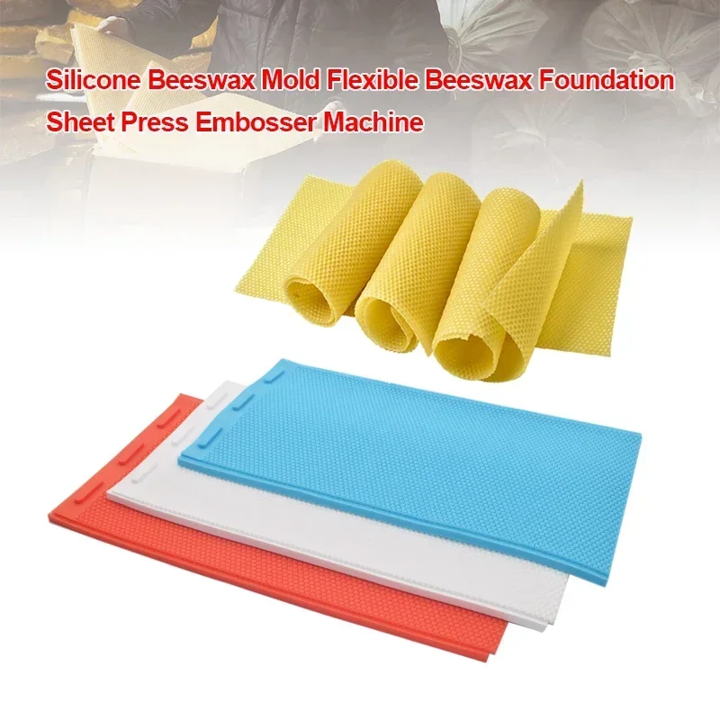 

2PCS/Set Silicone Beeswax Foundation Press Mould Beeswax Foundation Sheet Mold Beehive Wax Machine Beeswax Mold Beekeeping Tools