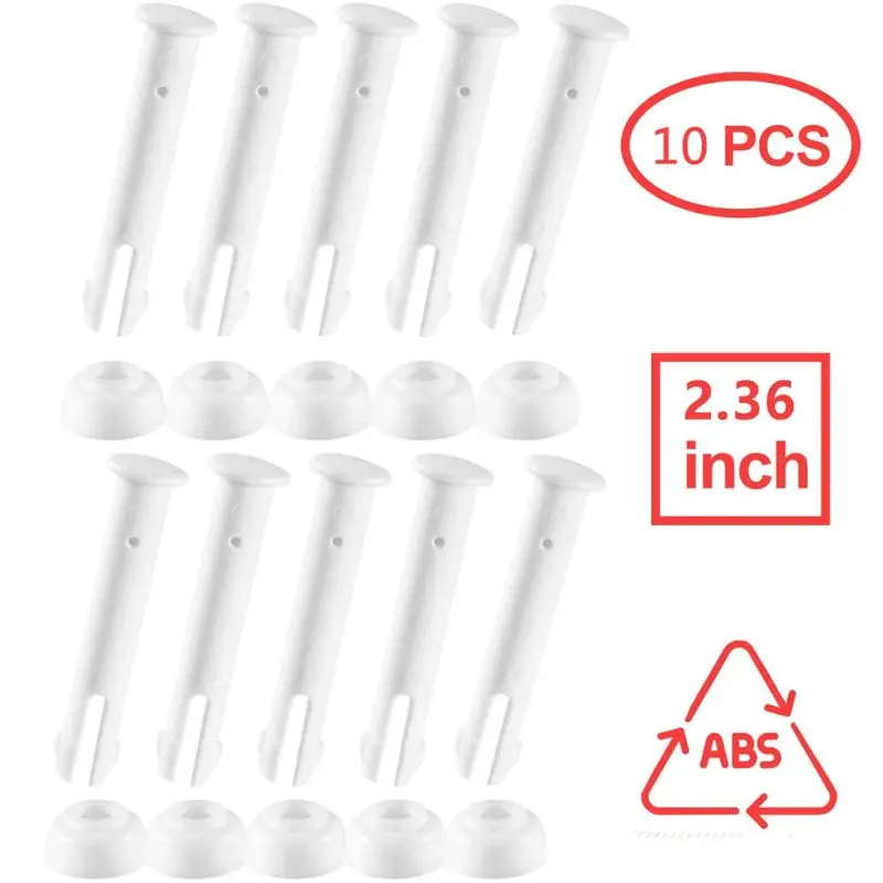 10 Pieces Plastic Swimming Pool Joint Pins & for Extra Rubber Seals Pool Replacement Parts No Wobble Easy to Use White