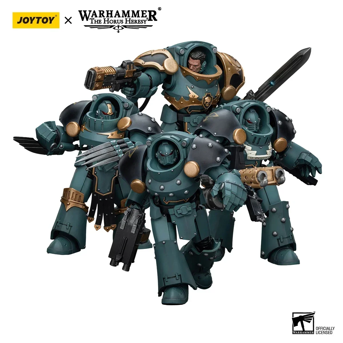 JOYTOY Warhammer 40k 1/18 14.2cm Sons of Tartarus Horus Terminator Squad Action Figure Collection Model Toys