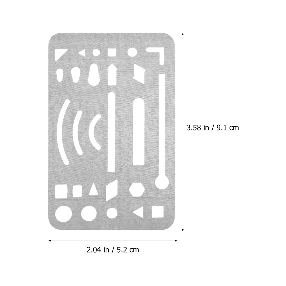 

6Pcs Stainless Steel Erasing Shield Drawing Drafting Letter Tools Template for Artists Designers Engineering