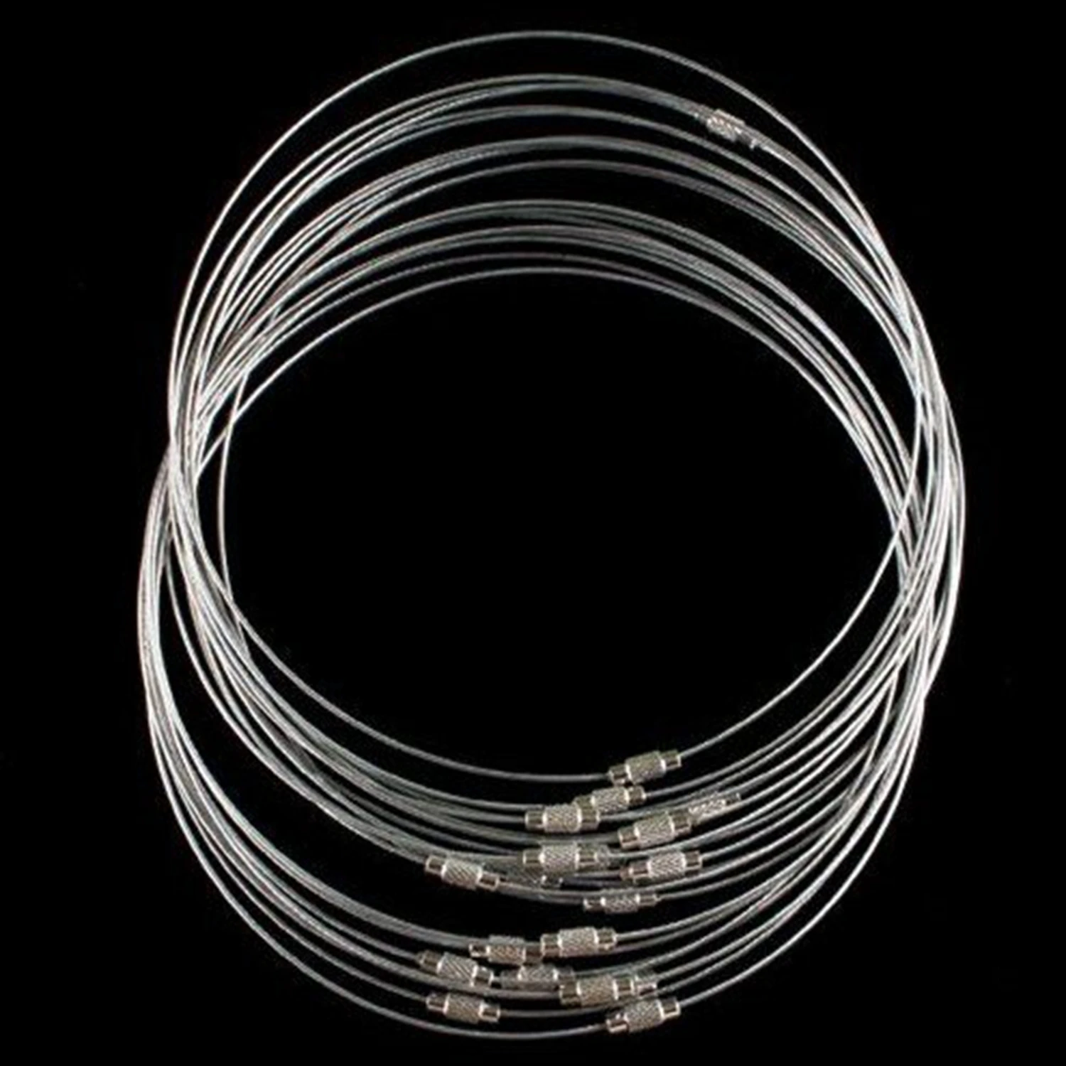 

Wholesale100pcs 18" Metal DIY Chain Cord, Necklace Wire/String,Silver Color With Srew Clasp
