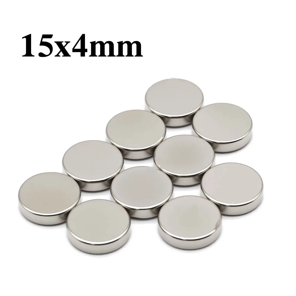 

15x4mm Super Powerful Round Magnet Neodymium Magnet NdfeB N35 Strong Permanent Magnetic imanes Refrigerator Magnet