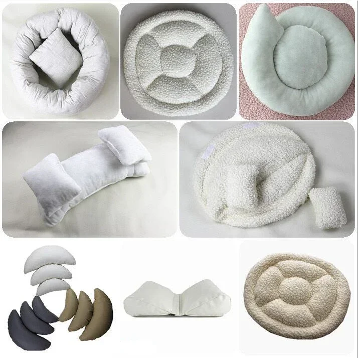 Almohada para posar para fotos, manta blanca para recién nacidos, alfombrilla moldeadora, cesta, accesorios para Fotos, trajes, utilería para posar,