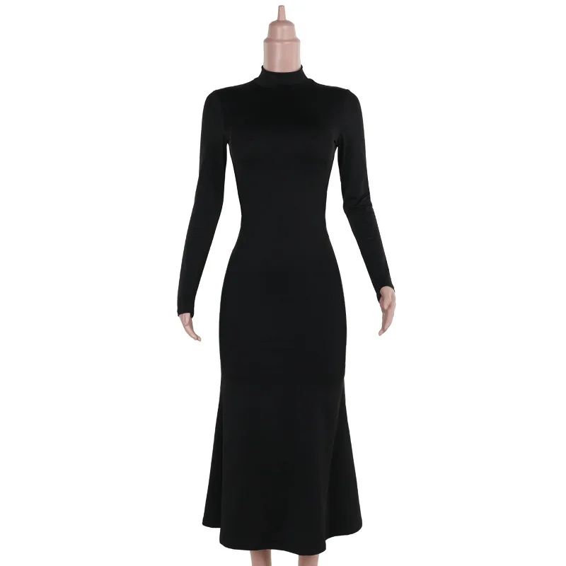 Sexy Cut Out Backless Butterfly Maxi Dress for Women Party Club Long Sleeve Slim Fit Long Dresses Autumn Elegant Clothes