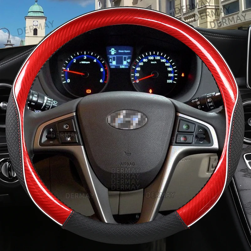 

Для Hyundai i20 Elite i20 I II III 2008 ~ 2022 искусственная кожа из микрофибры + автомобильные аксессуары из углеродного волокна
