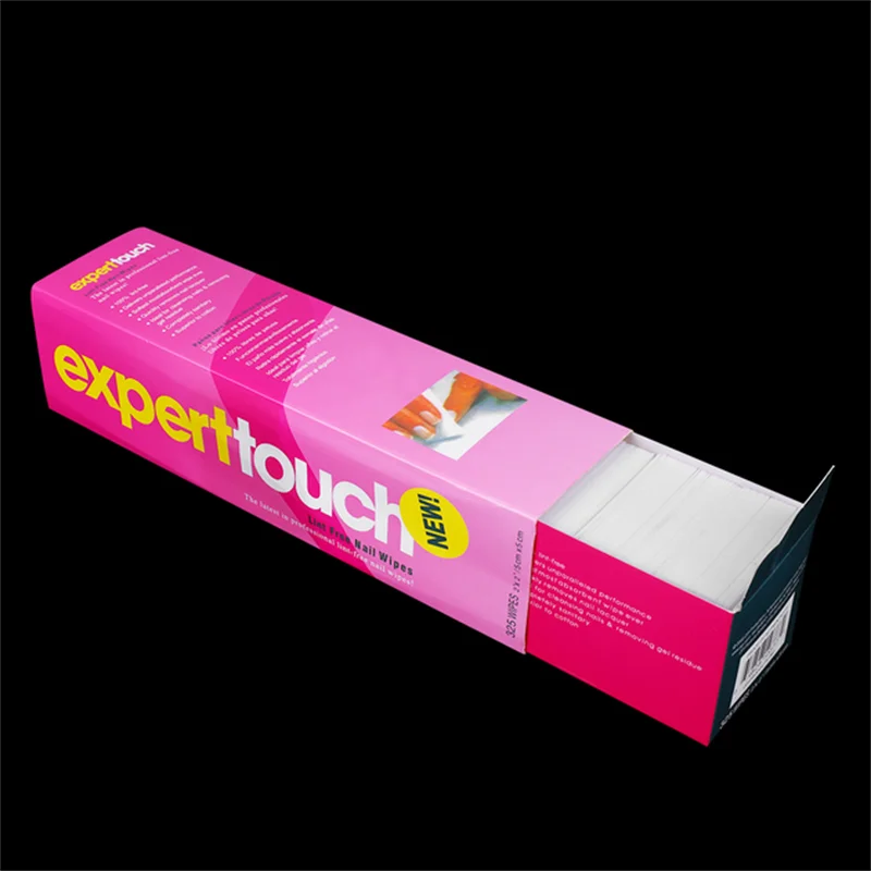 325pcs/box Disposable Nail Polish Remover Cotton Pads Lint Free Nail Wipes For Gel Glue Makeup Manicure Cleaning Tool Paper