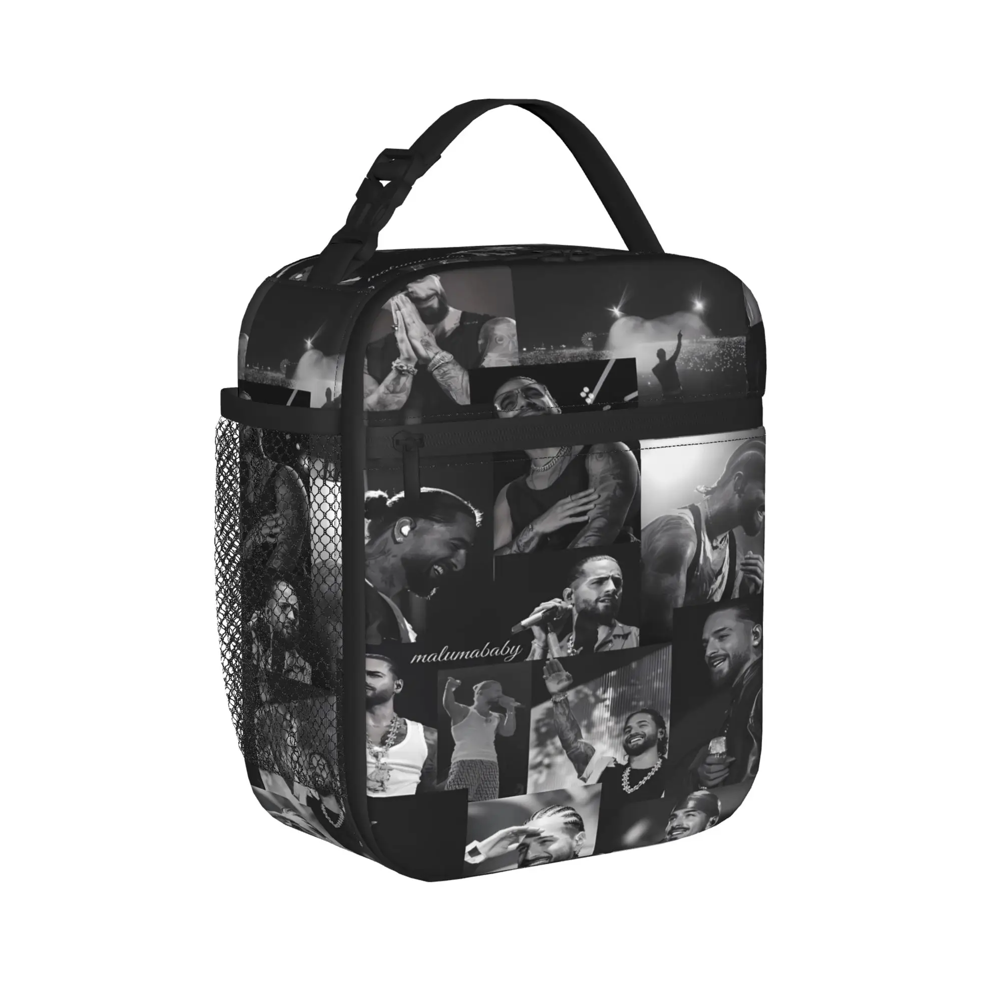 Maluma Rapper Lunch Bag  Portable Insulated Lunch Box Unisex Office Print Cooler Bag Kawaii Oxford Tote Food Bags