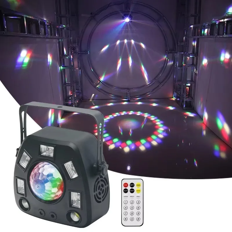 

Remote Control 5*3W LED Colorfull Effect Light DJ Laser Magic Ball Strobe Flash Light for Home Party