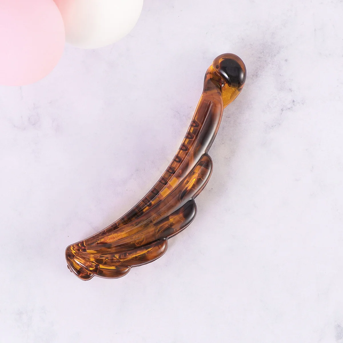 

Women Banana Clip Strong Tension Ponytail Holder Updo Hair Claw For Long Fine Hair Deep Coffee Durable Chic All-Day Hold Party