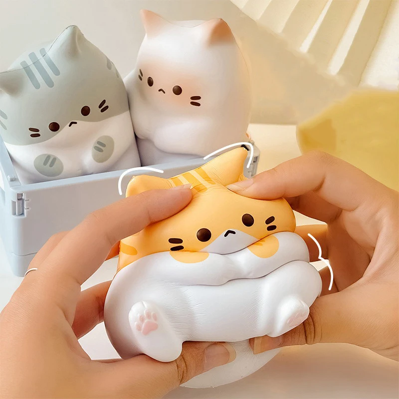 New Cat Stress Relief  Toy PU Slow Rising Squeeze Antistress Ball Cartoon Table Ornaments  Stress Reliever Toys