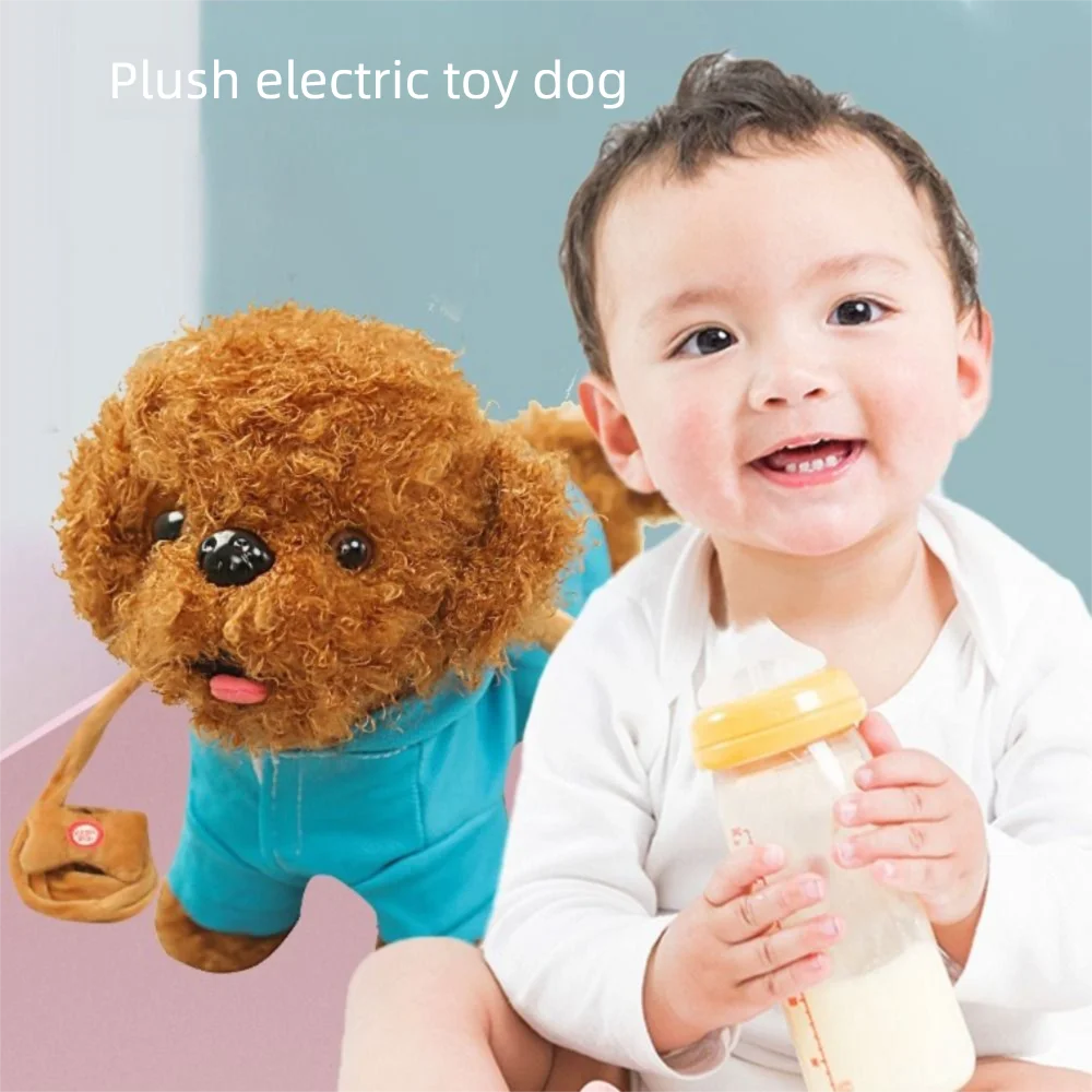 หุ่นยนต์ลูกสุนัขใหม่ เดินได้ ส่งเสียงเห่า จำลองลูกสุนัข ของเล่นลูกสุนัขแบบโต้ตอบ กระดิกหางได้ สำหรับเด็ก