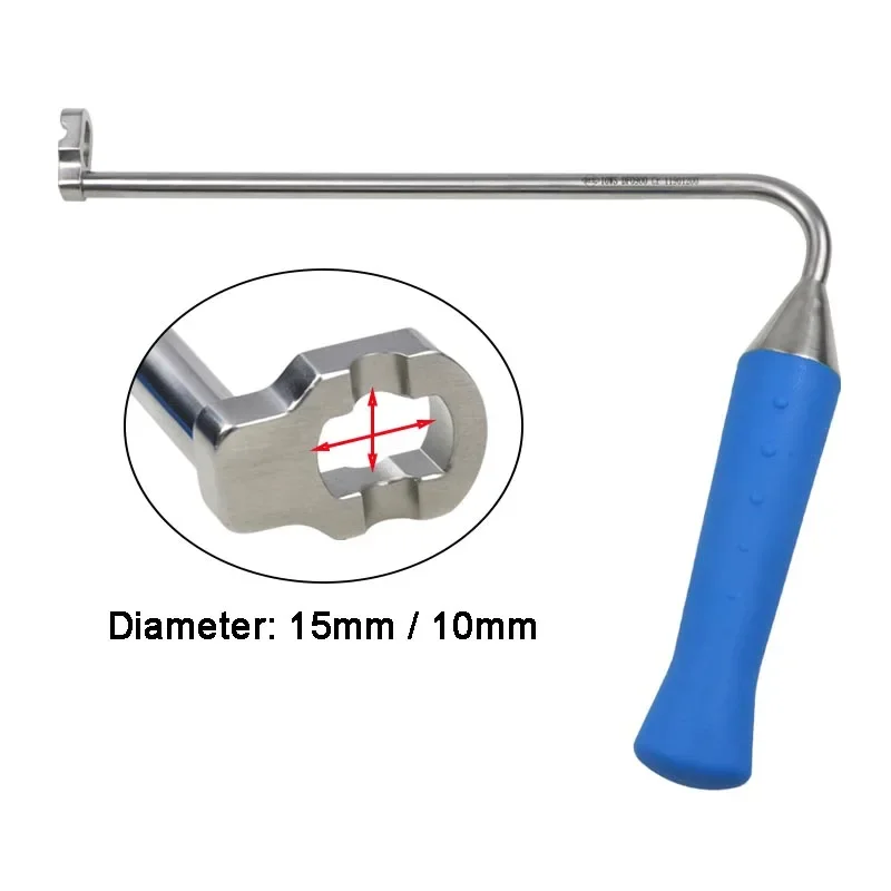 

GREATLH 1pcs Antagonism Wrench Countwe Wrench Medical Wrench Orthopedic Instrument pet