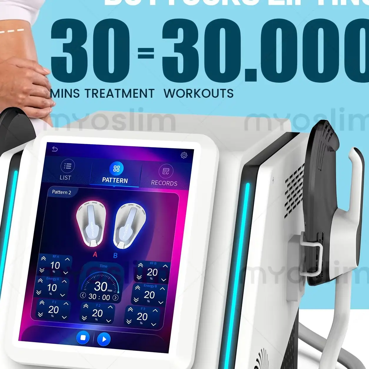 

MYOslim 6500W Professional EMS Body Slimming Machine Portable Nova RF Muscle Stimulator for Electromagnetic Muscle Stimulation