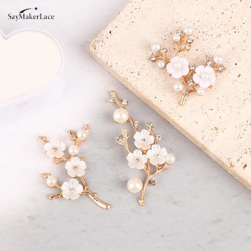 

2Pcs/set Fashion Elegant Alloy Branch Flower Antiquity Hairpin Clothing Hair Accessories DIY Material Accessories