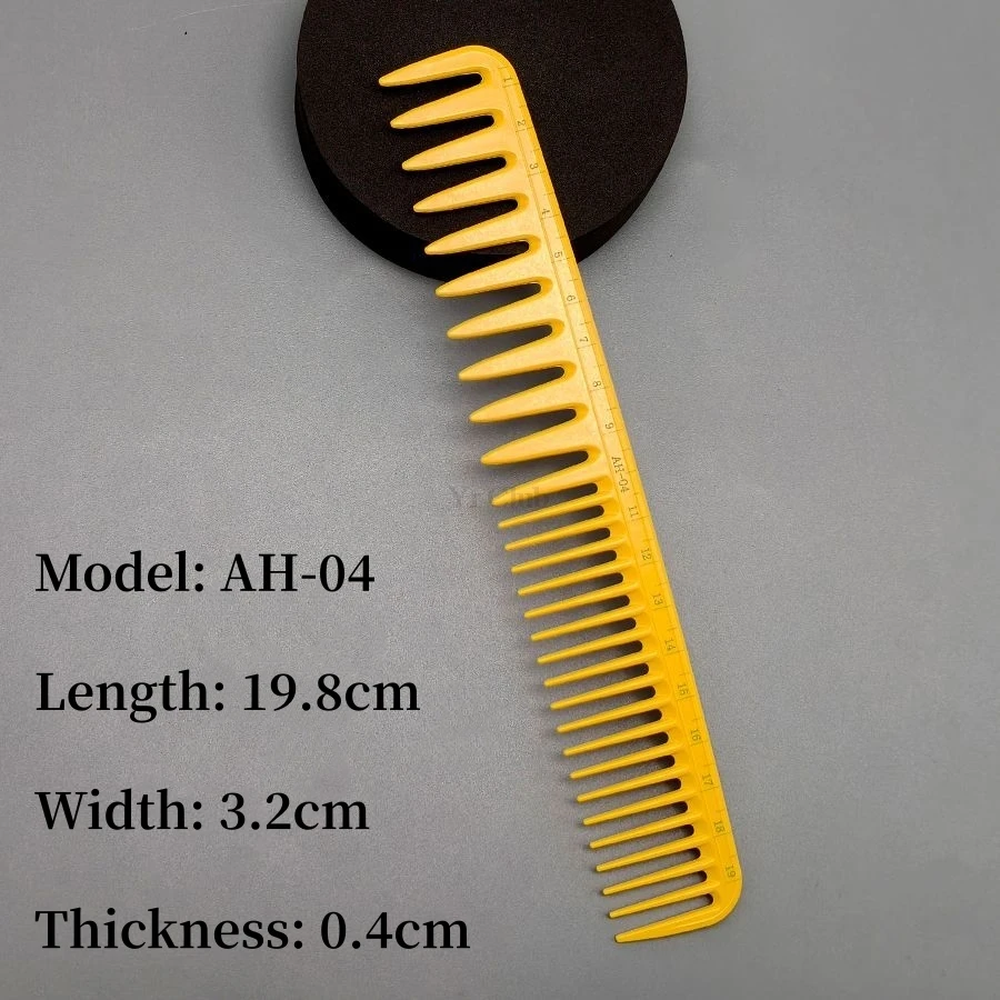 Breiter Zahnkamm mit Skala, Friseur-Haarschnittkämme, strukturierte Haarbürste für Herren, Friseursalon, grobe Zähne, Haarschneide-Styling-Bürste – Detail 7
