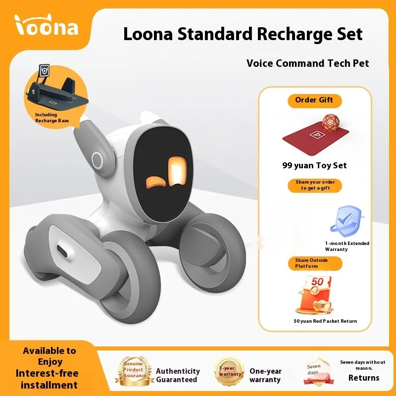

Робот Loona Dog Voice Command Ai Интеллектуальный робот Электронная игрушка для программирования собак Детский подарок Официальный флагманский магазин