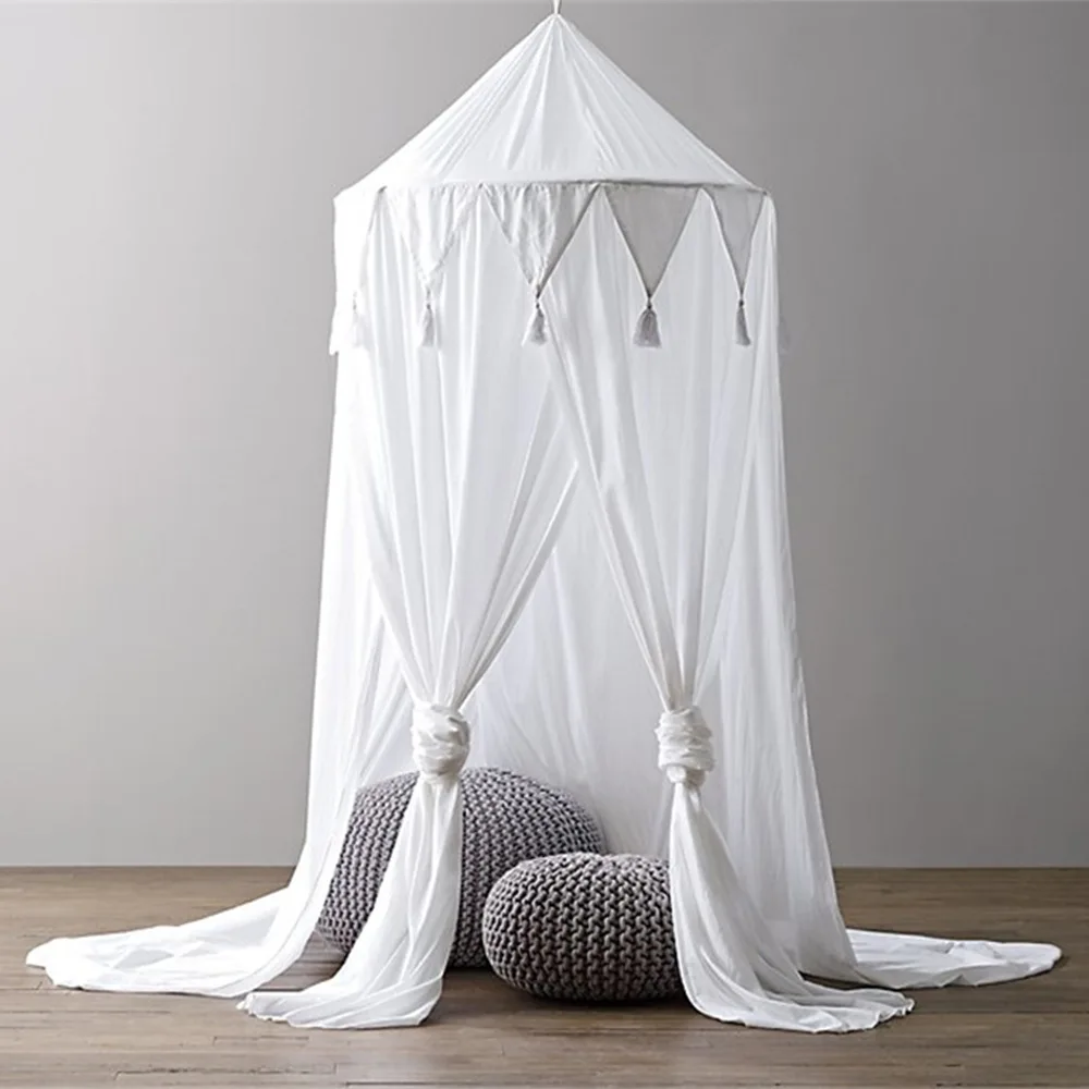 Mosquito Net Dome Shaped Nordic Style Chiffon Fancy Bed Canopy Baby Room Decoration Bedding Mosquito Net for Kindergarten