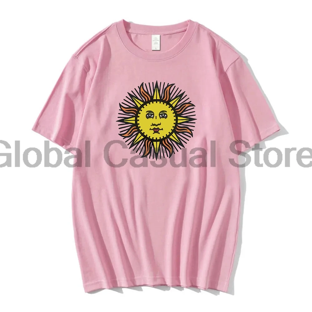I Saw the TV Glow Merch T-shirt 2024 Horror Movie Sun Face Tee Crewneck Short Sleeve Streetwear Women Men Cosplay Clothes image 4