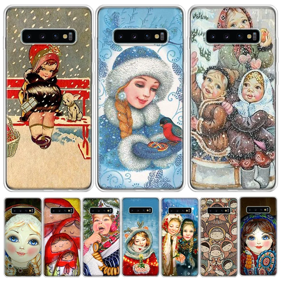 Russian Matryoshka Dolls Custom Phone Case For Samsung S21 S23 FE S20 Plus Galaxy S24 S22 Ultra Capa S10 S10E S9 S8 S7 Edge Cove