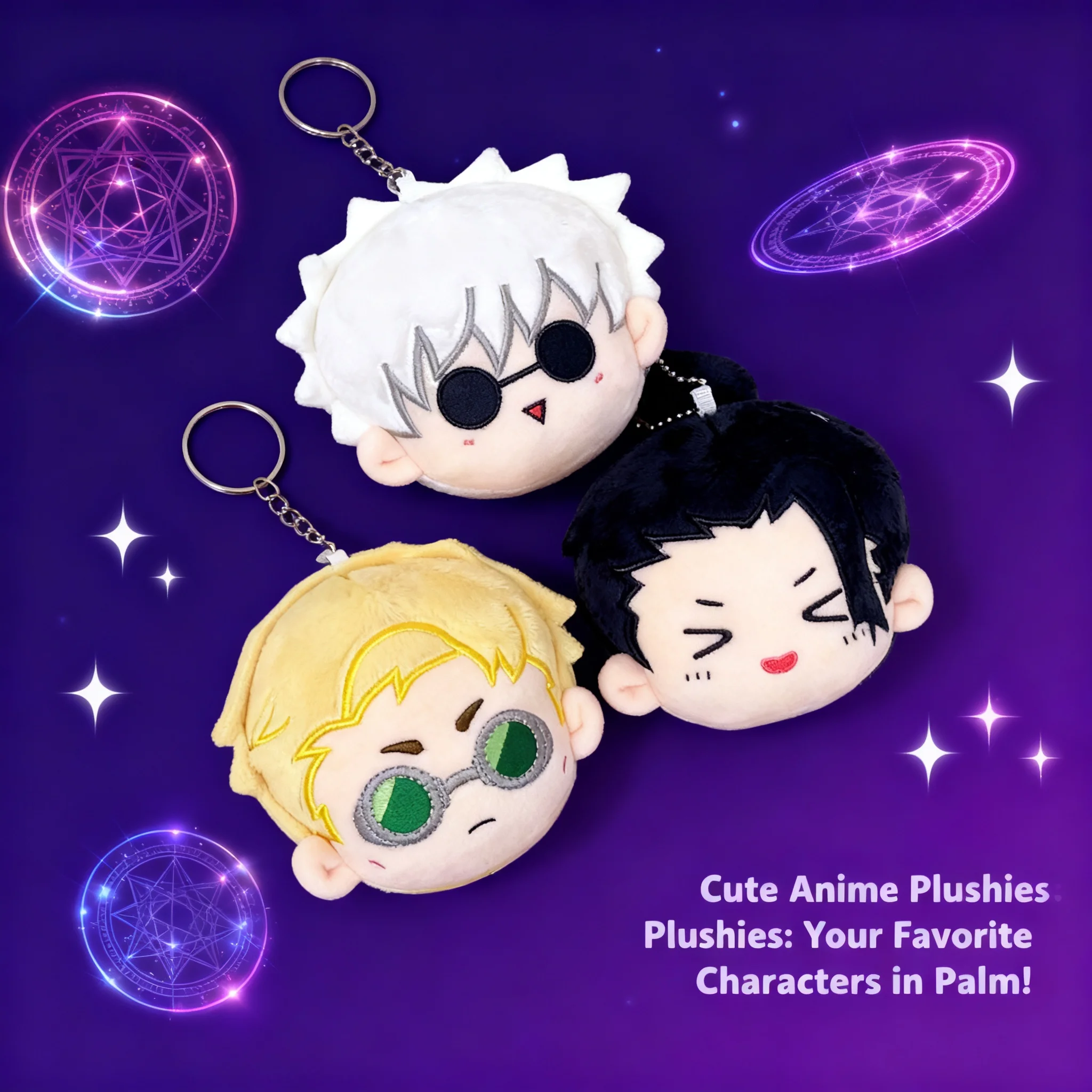 Peluche de Anime Jujutsu Kaisen, Figura de Juguete, Lindo Llavero con Cabeza de Gojo Satoru, Muñeco de Geto Suguru, Peluche de Nanami Kento, Regalo para Niños