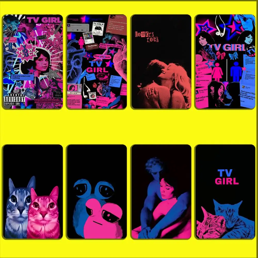 

T-TV Girl Album Card Stickers For Debit Bank Credit Cards Metro Bus Pass Sticker Decoration Cover Skin