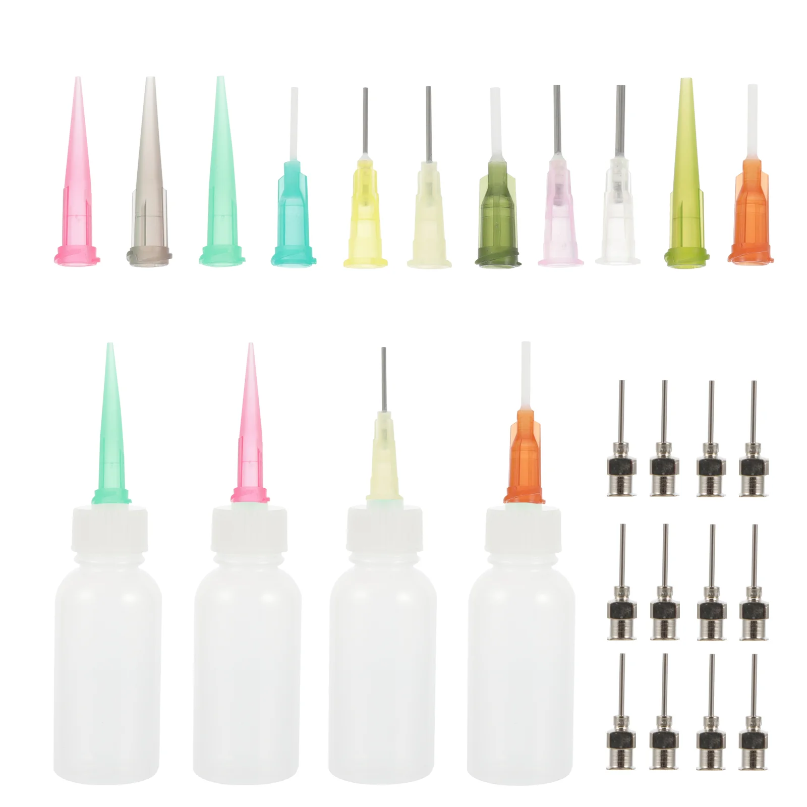 

4pcs 30ml Empty Plastic with Bottles Glue Crafts Bottles DIY Bottles Applicator Needles