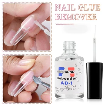 10Ml/Fles Debonder Lijmen Nail Art Lijm Verwijderaar Gel Polish Strass Verwijderaar Gereedschap Reiniger Ontvetter Vloeibare Gel Verwijderen