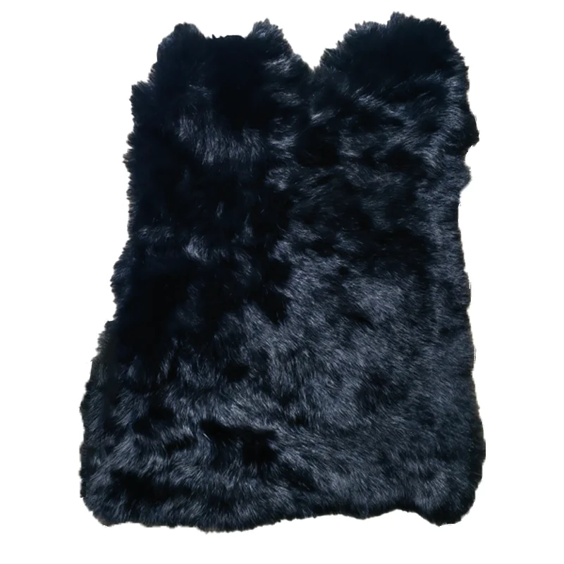 Natural Rex Rabbit Skin DIY Handmade Materials Dyed Fur Leather Seat Cushion Gloves Hat Coat Mobile Phone Decoration Materials