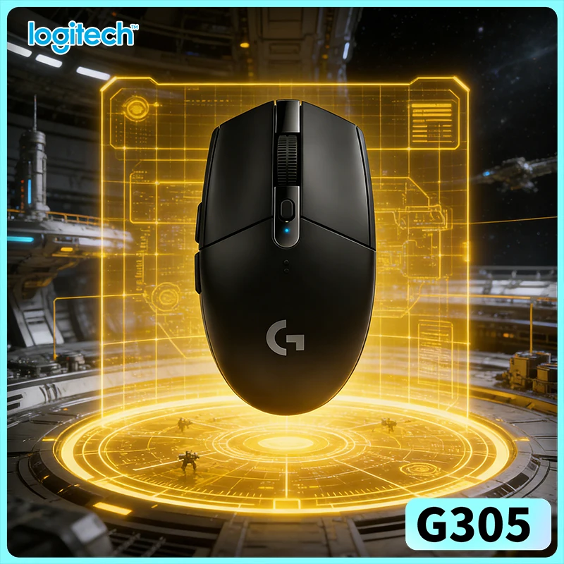 LIGHTSPEED Gaming Mouse Logitech G305, 12000 DPI HERO, 6 Custom Buttons, 250hr Battery, 99g Lightweight, PC Mac Gamers