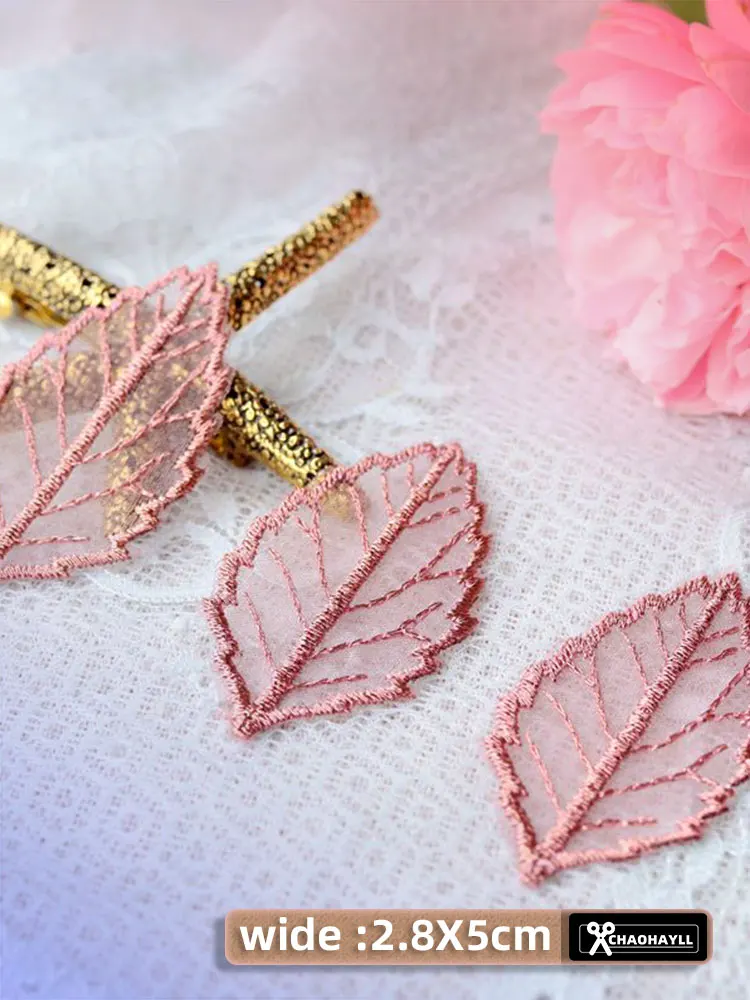 10 Pcs/lot Embroidery Leaf Lace Patches Sew on For Clothing Leaves Applique Parches Para for Bags Backpack Jeans Sewing Supplies