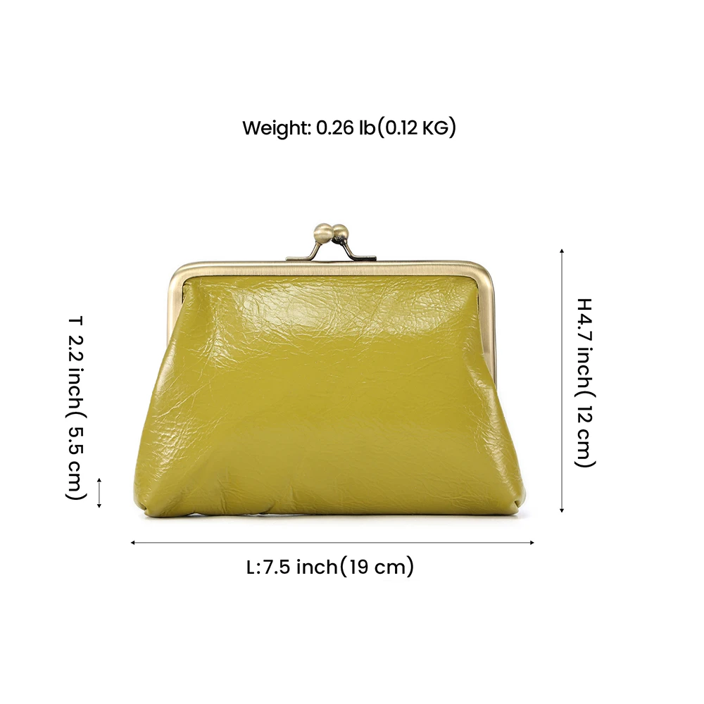 JOGUJOS Genuine Cowhide Leather Cosmetic Bag Fashion Ladies Elegant Clutch Bag Portable Small Bag Lipstick Makeup Bag for Women