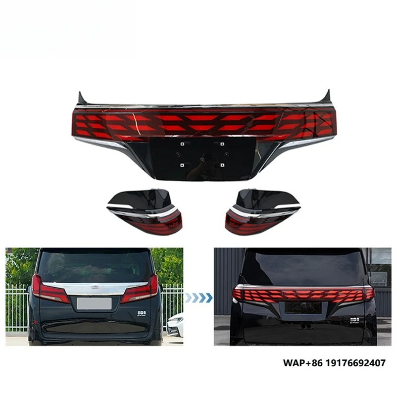 

GBT новый дизайн Alphard 40, аксессуары для задних фонарей сквозного типа для Toyota Alphard Anh30 35, обновленный комплект заднего фонаря 2015-2022 годов