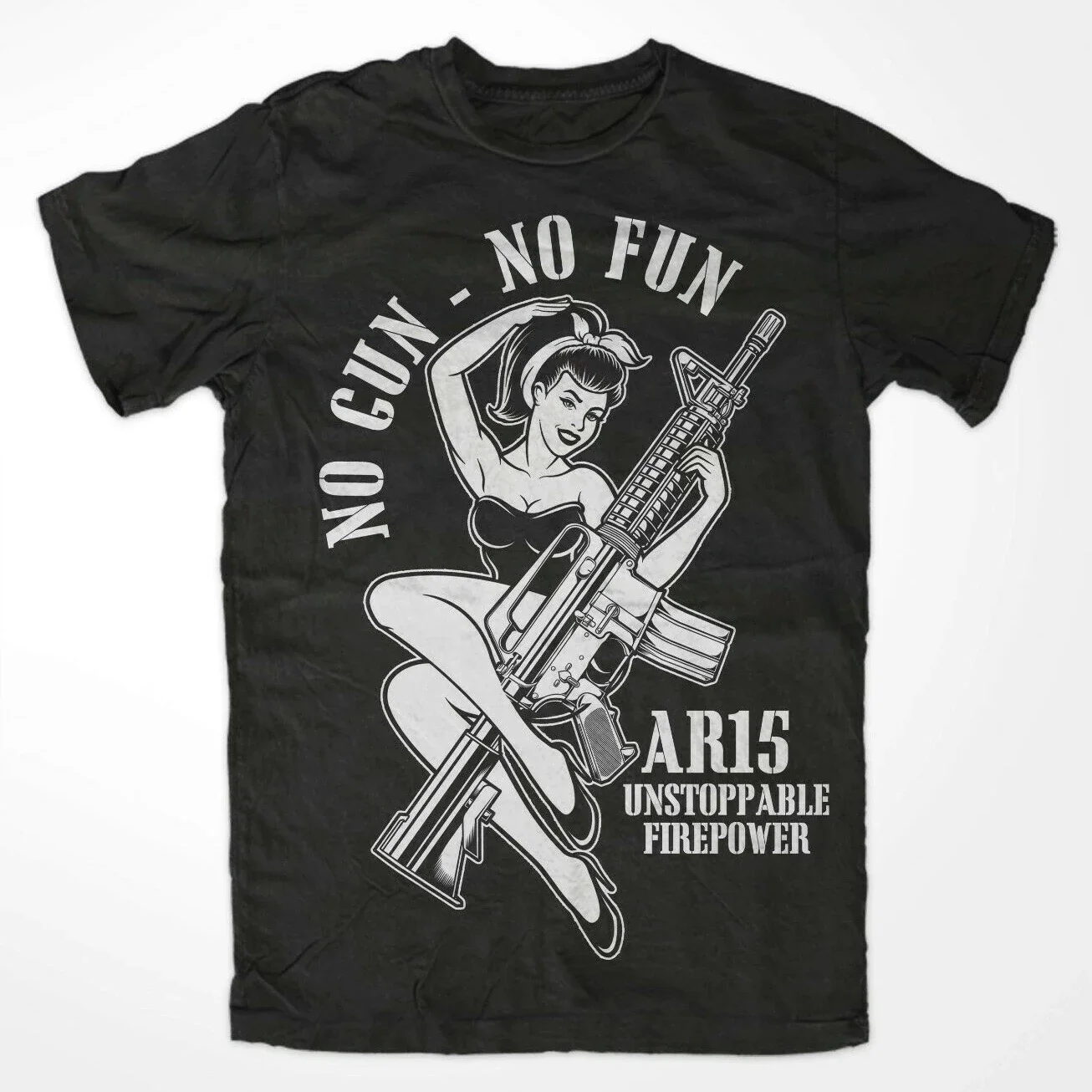 No Gun No Fun. Weapon Morale AR15 Gun Naval  Seals Operator T-Shirt. Premium Cotton Short Sleeve O-Neck Mens T Shirt New S-3XL