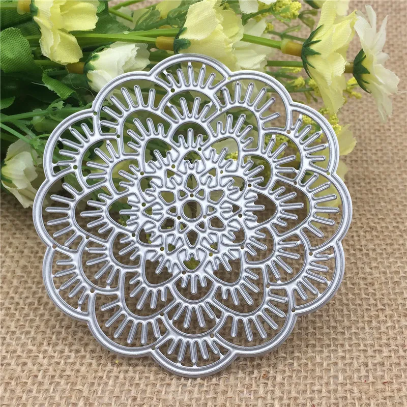 Flower Doily craft Metal cutting dies  mold Round hole label tag Scrapbook paper craft knife mould blade punch stencils dies