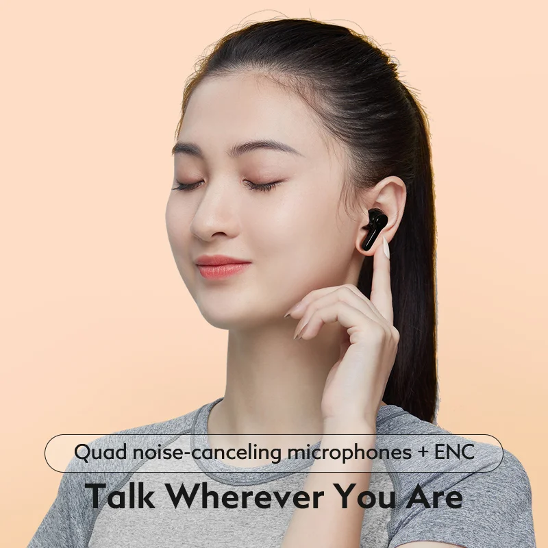 Qcy t13 tws kabelloser Bluetooth-Kopfhörer Kopfhörer v5.0 Touch Control Ohrhörer mit 4 Mikrofonen enc HD Call Headset Customizing App 40h