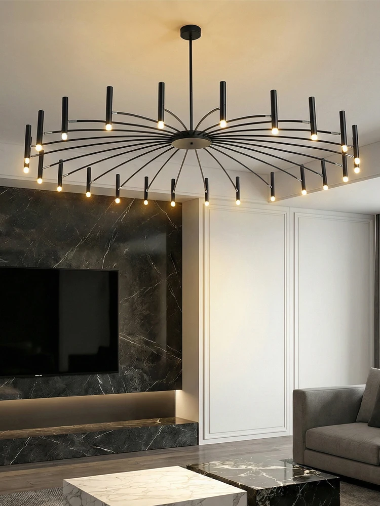 

Modern Style Black Designer Chandelier Nordic Led Ceiling Pendant Lamp For Living Room Dining Room Bedroom Home Lighting Fixture