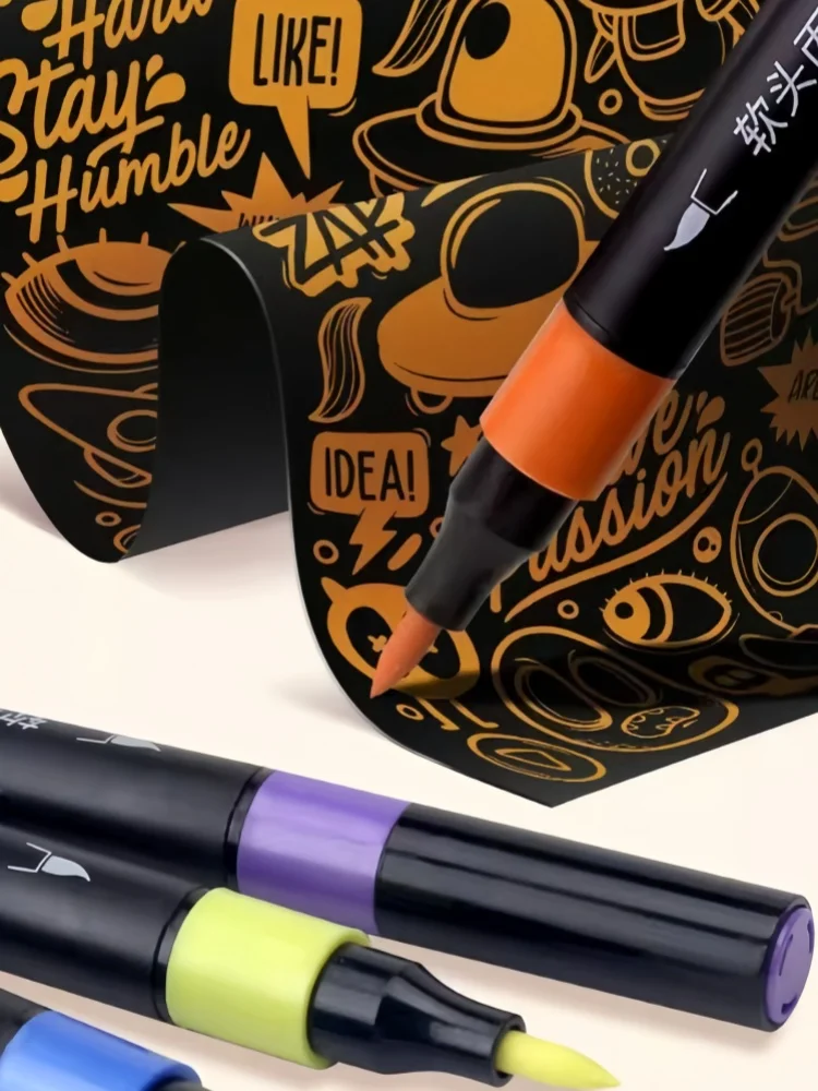 Weichkopf-Acrylmalstift Farbkunststift Handgefertigt für Grundschüler zum Mitnehmen – Detail 5
