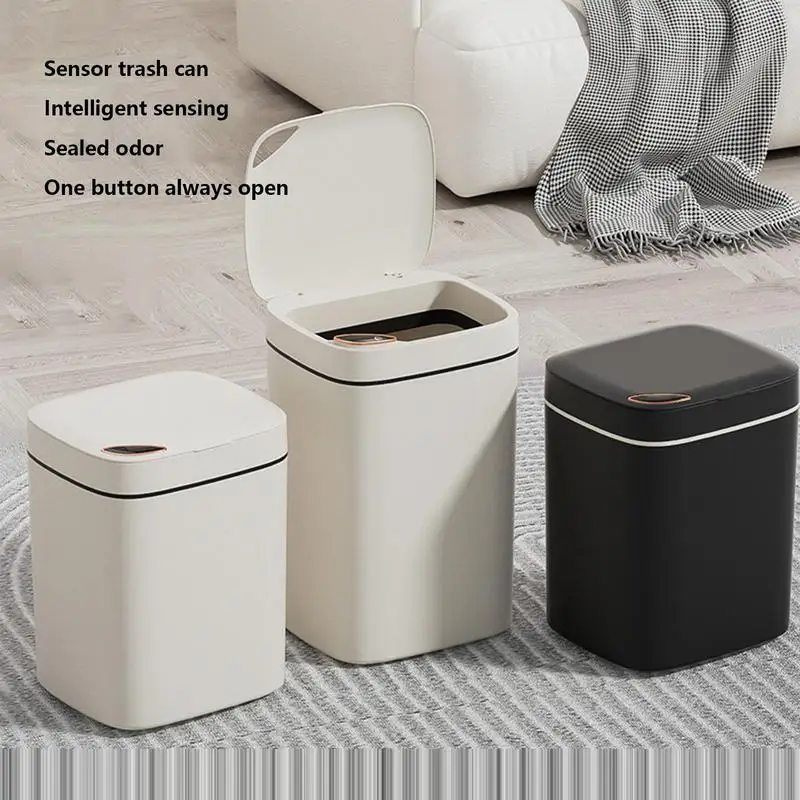 Automatic Trash Can Motion Sensor Trash Can Household Garbage Bin Rubbish Can For Toilet Kitchen Trash Bin home supplies