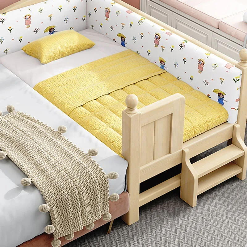 Near Sleeping Kids Bed Single Safety Play Floor Children Beds Toddler Wood Letto Per Bambini Kids Bed Decoration Accessories