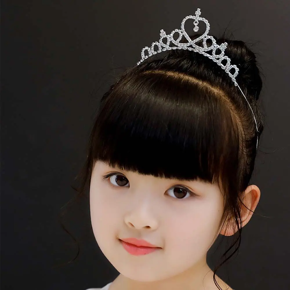 1PC Kids Girls Woman Princess Hairband Kids Party Crown Headband Crystal Diamond Tiara Hair Hoop Hair Accessories