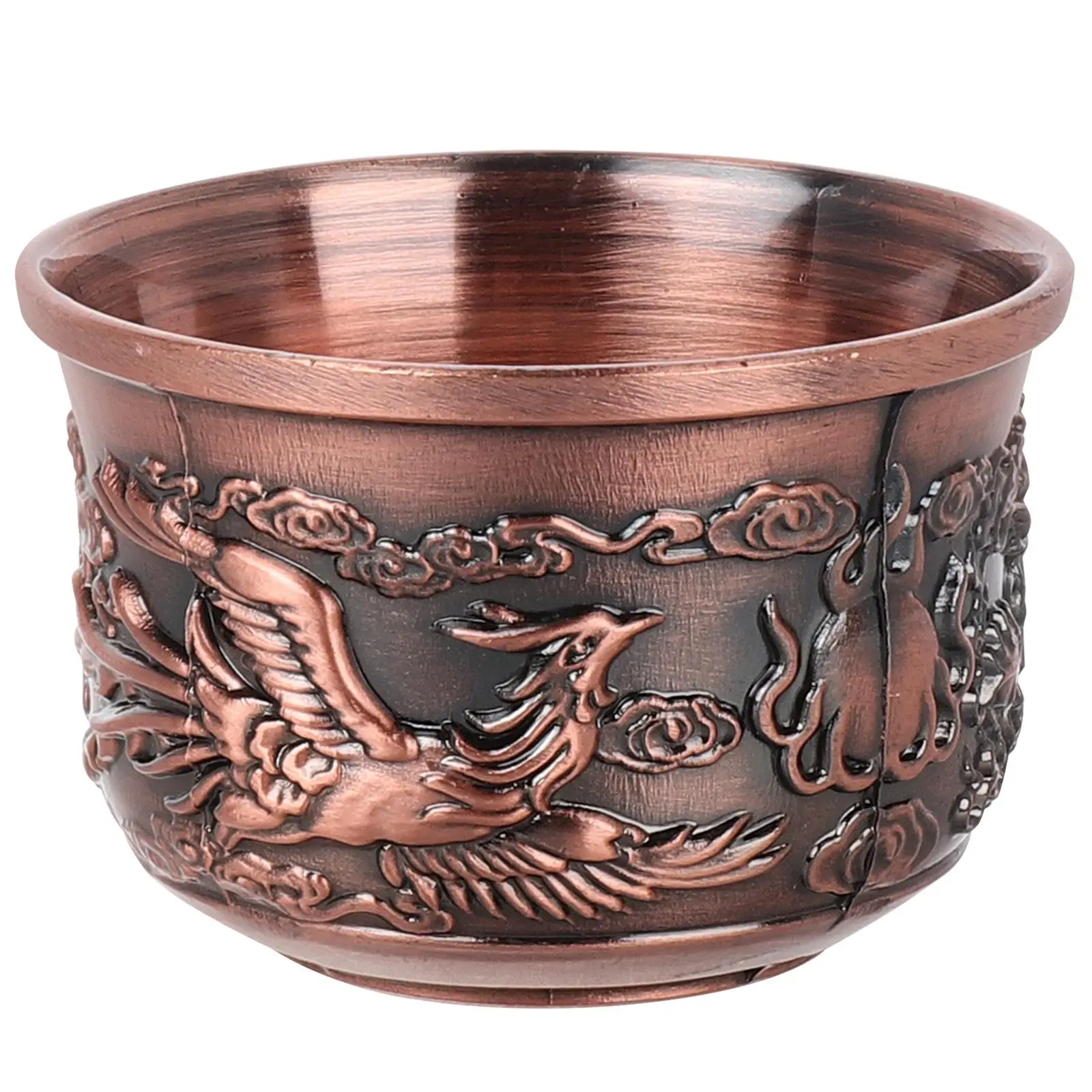 

Bronze Dragon Vintage Tea Cups Kung Fu Anti Fall Decorative Teacup Water Mug Elegant Design Practical