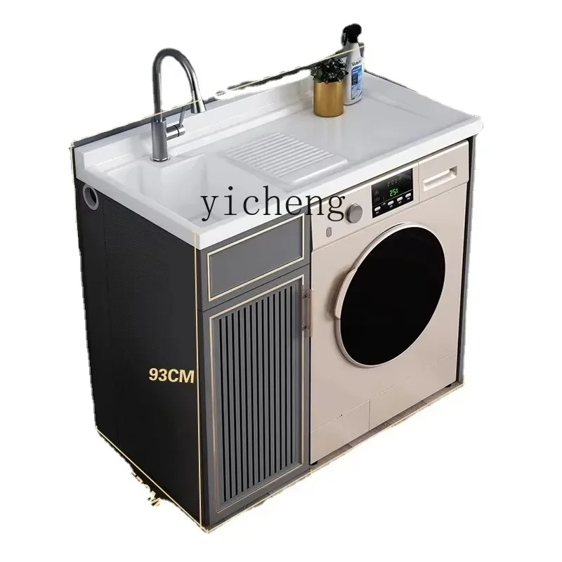 

TP-29 Alumimum Washing Machine Partner Bathroom Sanitary Laundry Table with Washboard Pool Integrated