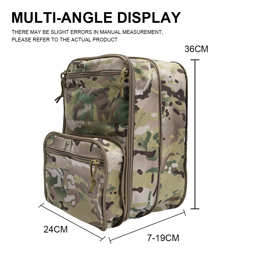 500D Nylon Tactical Flatpack D3 Backpack Hydration Carrier Expansible Molle Pouch Airsoft Multipurpose Vest Assault Travel Bag