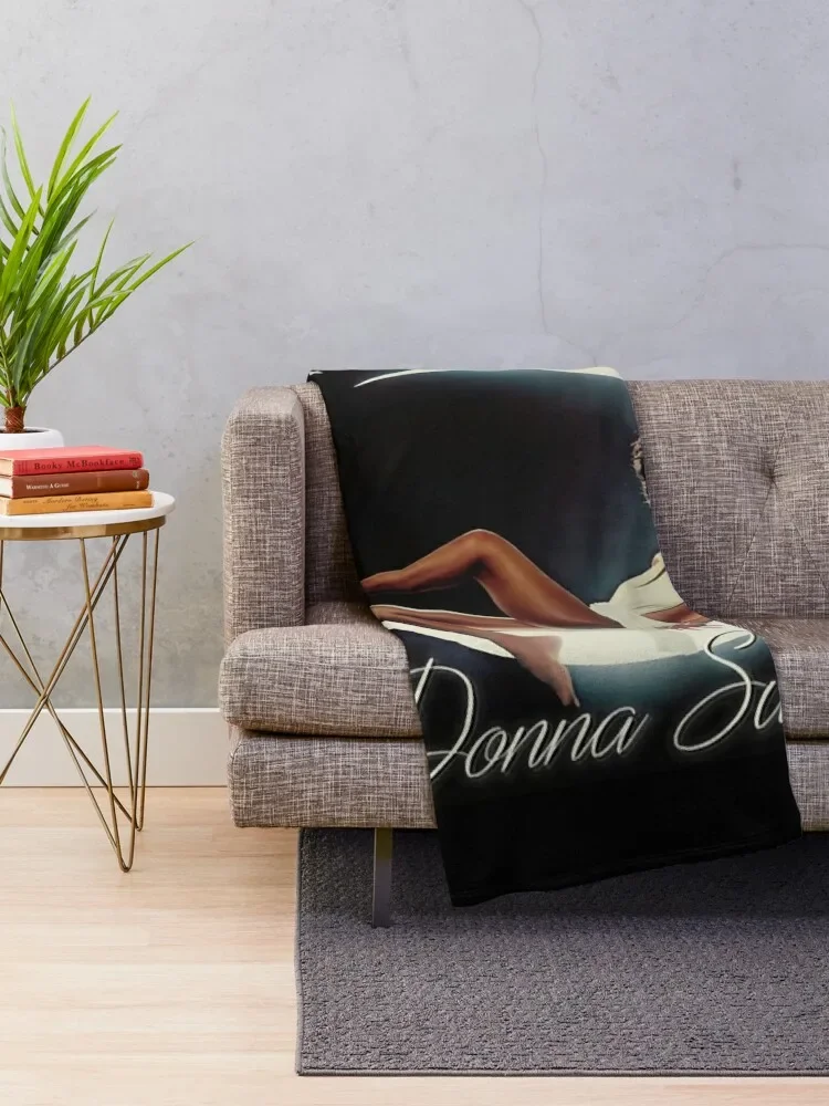 Retro Vintage Donna Summer Four Seasons Of Love Awesome For Music Fan Throw Blanket heavy to sleep valentine gift ideas Blankets