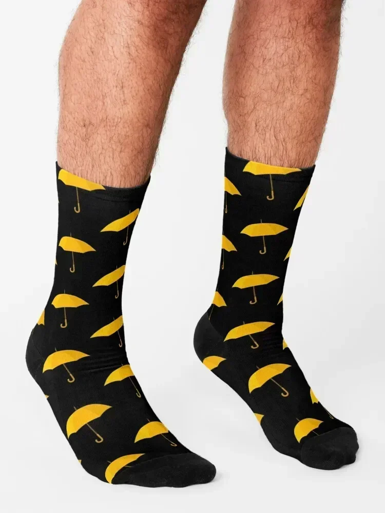 Paraguas amarillo divertido cómo a veces solo encontrar cosas HIMYM Calcetines regalos esenciales novedades de invierno Calcetines de mujer Hombres